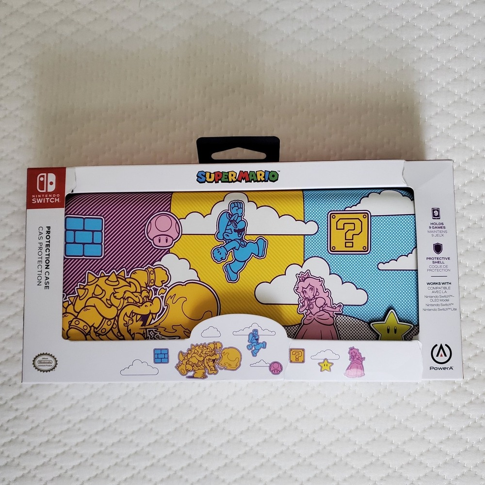 NEW PowerA Nintendo Switch Super Mario MUSHROOM KINGDOM POP ART‎ Protection Case